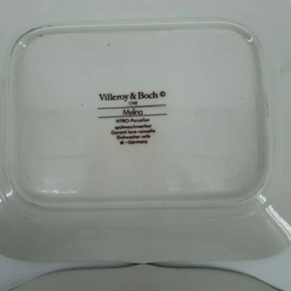 Villeroy & Boch Melina Fruit Pattern Serving Dishes Relish Tray Platter Set of 2